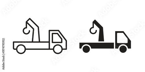 Car crane icon for graphic and web design. EPS10