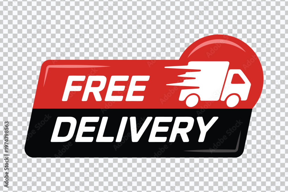 Obraz premium Free Delivery Shipping Service Promotion Graphic