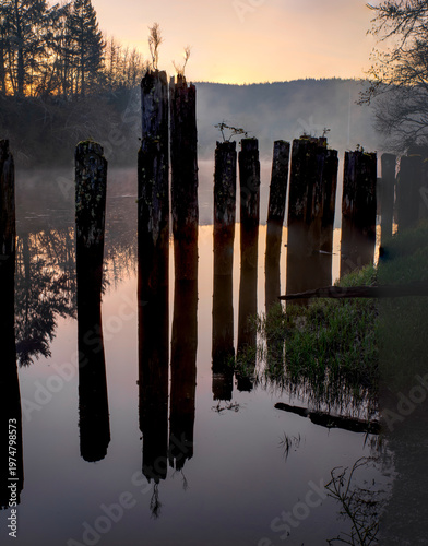 Sunrise over the Hoquiam River