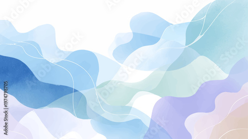 Colorful pastel abstract gradient shapes flowing smoothly, modern medical website background ideal for healthcare branding, digital interfaces, wellness apps, and UI design