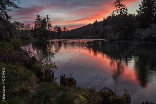 Sunset over the Hoquiam River
