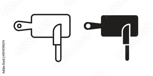 Cutting board icon for graphic and web design. EPS10