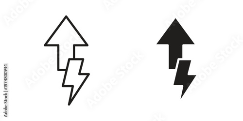 Energy increase icon for graphic and web design. EPS10