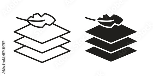 Fabric with feather icon for graphic and web design. EPS10