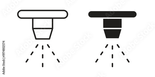 Fire sprinkler system icon for graphic and web design. EPS10