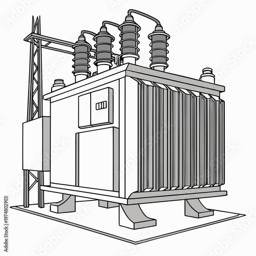 Electrical transformer station with tower power