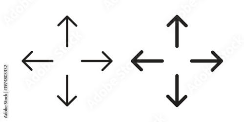 Four directions icon for graphic and web design. EPS10