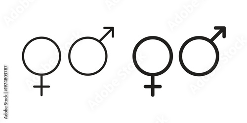 Gender symbols icon for graphic and web design. EPS10