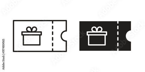 Gift voucher icon for graphic and web design. EPS10