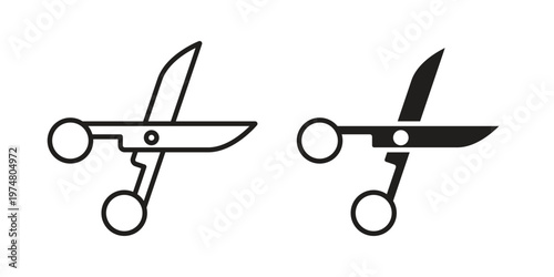 Hairdresser scissors icon for graphic and web design. EPS10