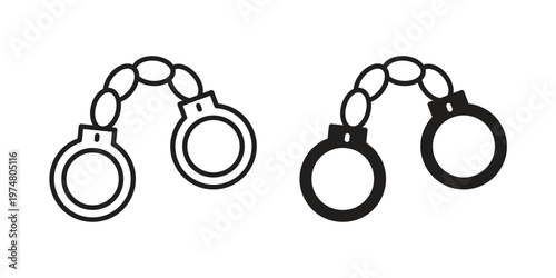 Handcuffs icon for graphic and web design. EPS10