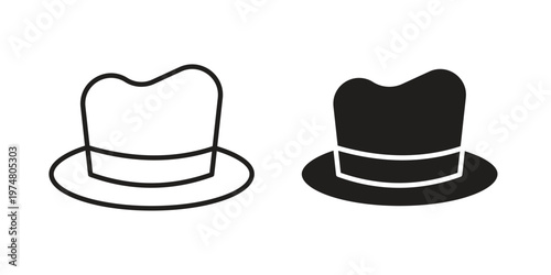 Hat icon for graphic and web design. EPS10