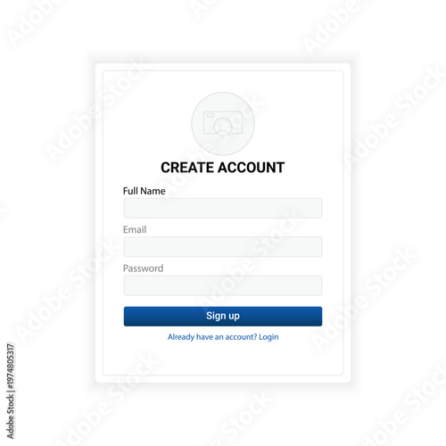 Modern Blue Accent Signup Form