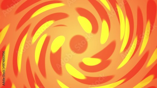Abstract Vibrant Yellow and Orange Swirling Spiral Background with Energetic Motion and Sun Colors