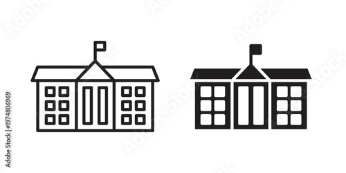 Institution icon for graphic and web design. EPS10