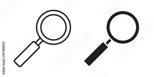 Loupe icon for graphic and web design. EPS10