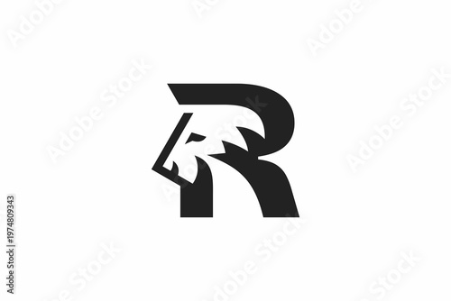Letter R Lion Logo 