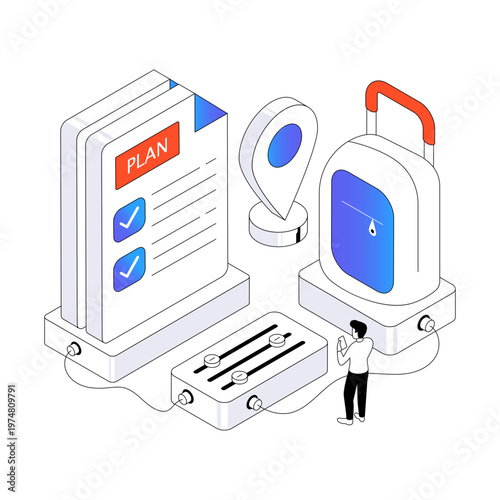 Perfect design illustration of travel plans 