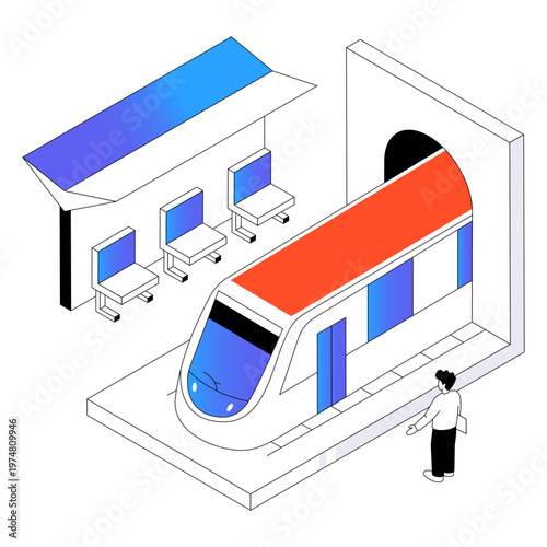 Premium download illustration of train station 