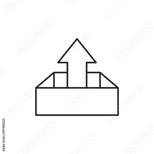 Off-page SEO cloud content upload server box line icon