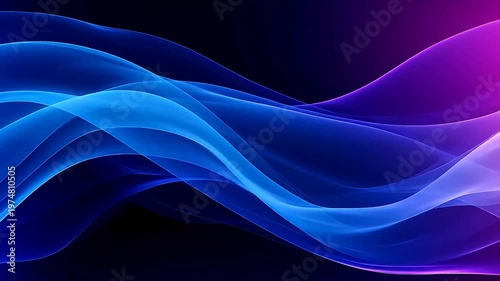 Digital technology purple wave curve abstract  background