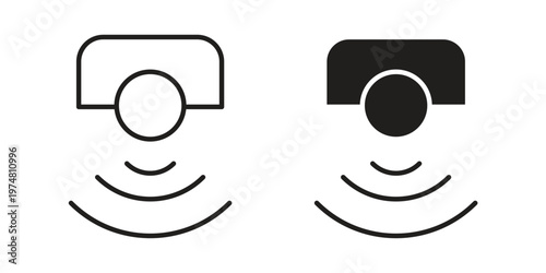 Motion sensor icon for graphic and web design. EPS10