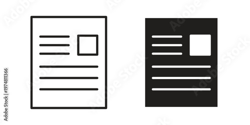 Newspaper icon for graphic and web design. EPS10