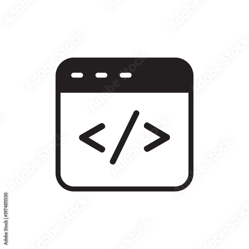 Technical SEO frontend clean HTML code tag solid glyph icon