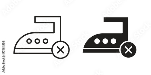 No ironing icon for graphic and web design. EPS10