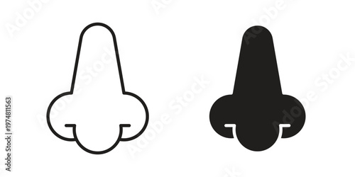 Nose icon for graphic and web design. EPS10