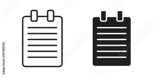 Notes icon for graphic and web design. EPS10