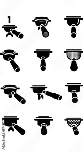 Espresso Machine Portafilter Types and Accessories Collection