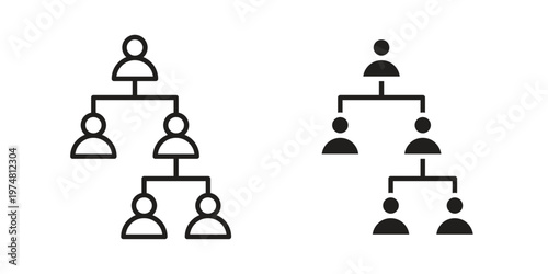 Organization chart icon for graphic and web design. EPS10