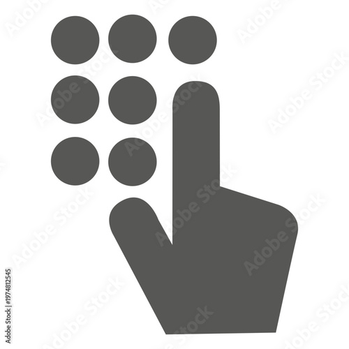 Hand on dialpad icon