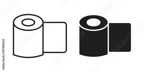 Paper roll icon for graphic and web design. EPS10