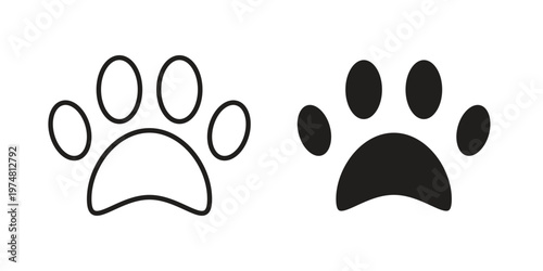 Paw icon for graphic and web design. EPS10
