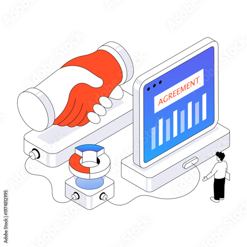 Modern design illustration of business deal