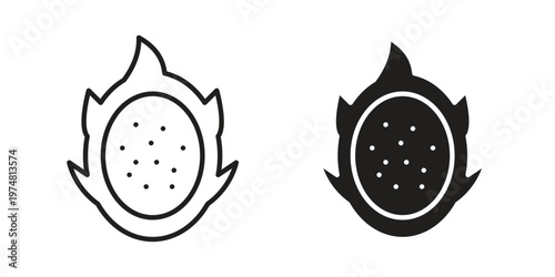 Pitaya icon for graphic and web design. EPS10