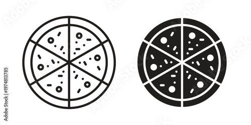 Pizza icon for graphic and web design. EPS10