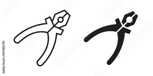 Pliers icon for graphic and web design. EPS10