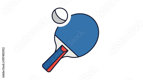 Blue Ping Pong Paddle.