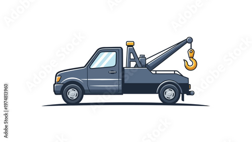 Tow Truck Vehicle Illustration Artwork.
