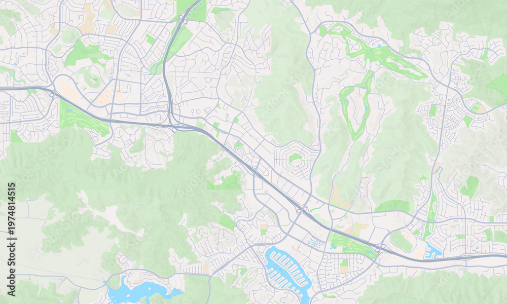 Fototapeta premium Thousand Oaks California map