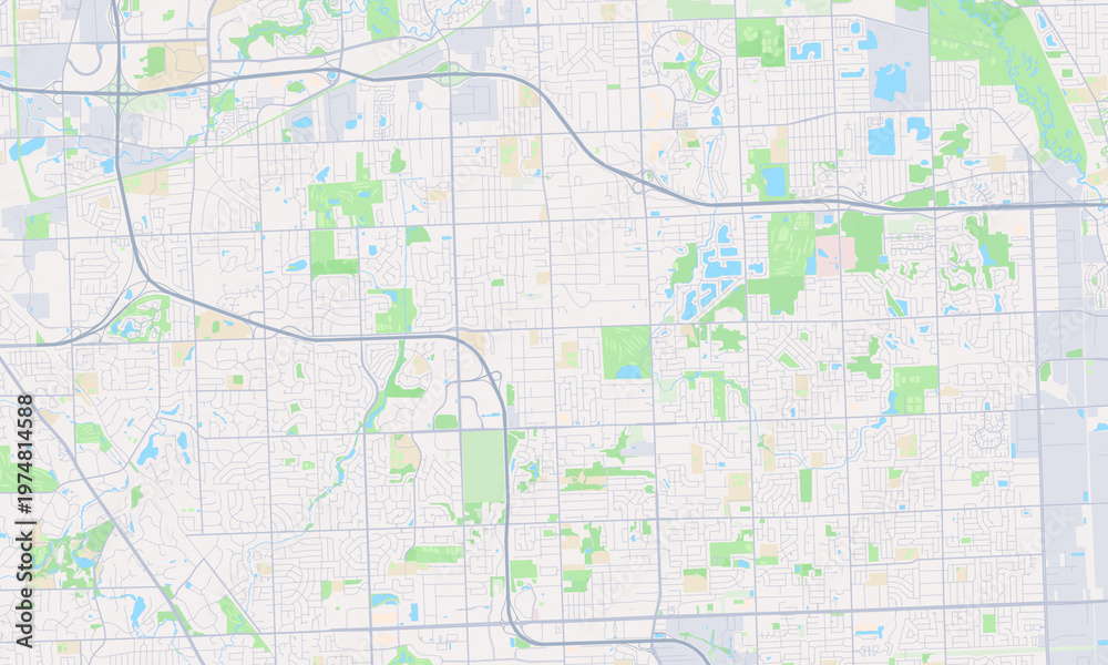 Fototapeta premium Troy Michigan map