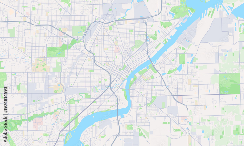 Fototapeta premium Toledo Ohio map