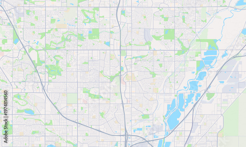 Cuadro en lienzo Thornton Colorado map
