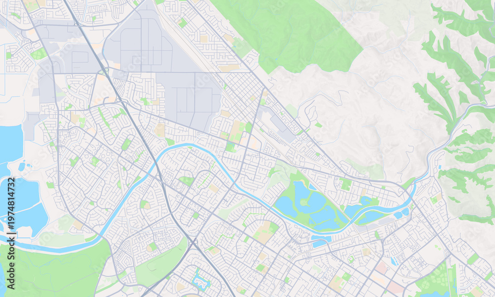 Fototapeta premium Union City California map