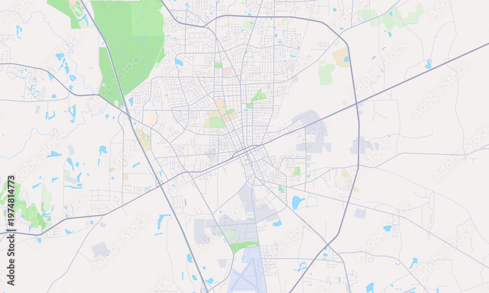 Fototapeta premium Valdosta Georgia map
