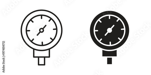 Pressure Gauge icon for graphic and web design. EPS10