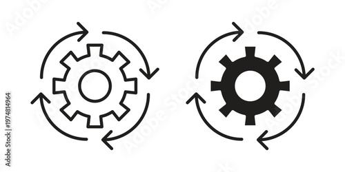 Processing icon for graphic and web design. EPS10